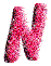 Alfabetten Roze glitter 2 