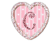 Alfabetten Roze glitter hartjes Hartje Met Letter C