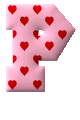 Alfabetten Roze met hartje 2 