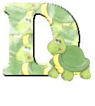 Alfabetten Schildpad Letter D,