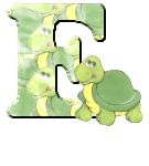 Alfabetten Schildpad Letter E,