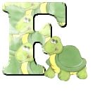 Alfabetten Schildpad Letter F,