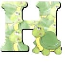 Alfabetten Schildpad Letter H,