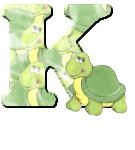 Alfabetten Schildpad Letter K,