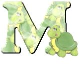 Alfabetten Schildpad Letter M,