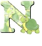 Alfabetten Schildpad Letter N,