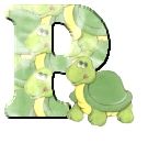 Alfabetten Schildpad Letter P,