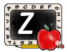 Alfabetten Schoolbord Letter Z