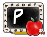 Alfabetten Schoolbord Letter P