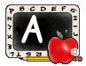 Alfabetten Schoolbord Letter A