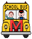 Alfabetten Schoolbus Letter M
