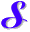 Alfabetten Sierlijk blauw Letter S
