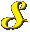 Alfabetten Sierlijk geel Letter S