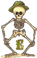 Alfabetten Skelet Dasend Skelet Letter E