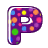 Alfabetten Smartie 4 Letter P