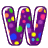 Alfabetten Smartie 4 Letter W