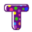 Alfabetten Smartie 4 Letter T