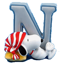 Alfabetten Snoopy 2 Letter N