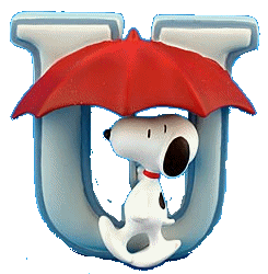 Alfabetten Snoopy 2 Letter U