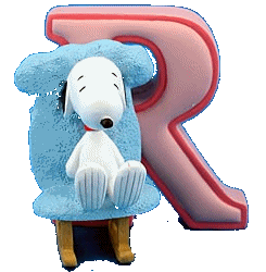 Alfabetten Snoopy 2 Letter R