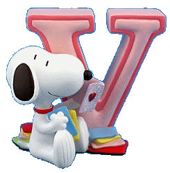 Alfabetten Snoopy 2 Letter V