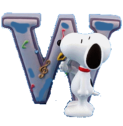 Alfabetten Snoopy 2 Letter W