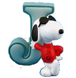 Alfabetten Snoopy 2 Letter J