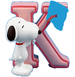 Alfabetten Snoopy 2 Letter K