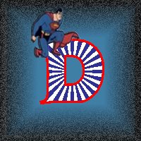 Superman Alfabetten Letter D