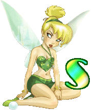 Alfabetten Tinkerbell groen Letter S