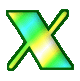 Alfabetten Tinkerbell groen Letter X