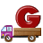 Alfabetten Vervoer Vrachtwagen Letter G
