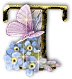 Alfabetten Vlinders en bloemen 