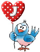 Alfabetten Vogel met hartje 