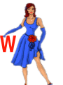 Alfabetten Vrouwen Letter W