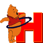 Alfabetten Winnie de pooh 5 Letter H