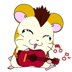 Anime Hamtaro Hamster Gitaar Hamtaro