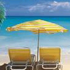 Strand Avatars Parasol En 2 Zonnenstoelen Strand Zee Vakantie