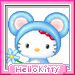 Cartoons Hello kitty Avatars Hello Kitty Verkleed Als Muisje Met Hartjes