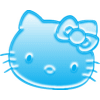Cartoons Hello kitty Avatars Bewegende Hello Kitty Msn Plaatje Regenboogkleuren