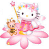 Cartoons Avatars Kitty Hello Kitty Als Fee Op Een Bloem