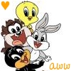 Disney Avatars Baby looney tunes Baby Tweety, Taz, Bugs Bunny En Daffy Duck Met Elkaar