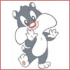 Disney Avatars Baby looney tunes Baby Silvester Probeerd Te Lopen