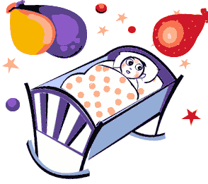 Baby plaatjes Wieg 
