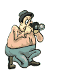 dikke man fotograveur foto maken
