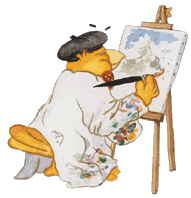 Beroepen plaatjes Kunstschilder 