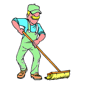 Beroepen plaatjes Schoonmaker 
