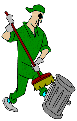 Beroepen plaatjes Schoonmaker 