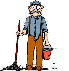 Cliparts Beroepen Schoonmakers Oude Man Schoonmaker Dwijlen