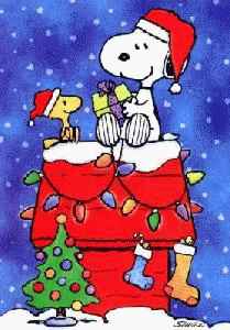 Cliparts Cartoons Kerst snoopy 